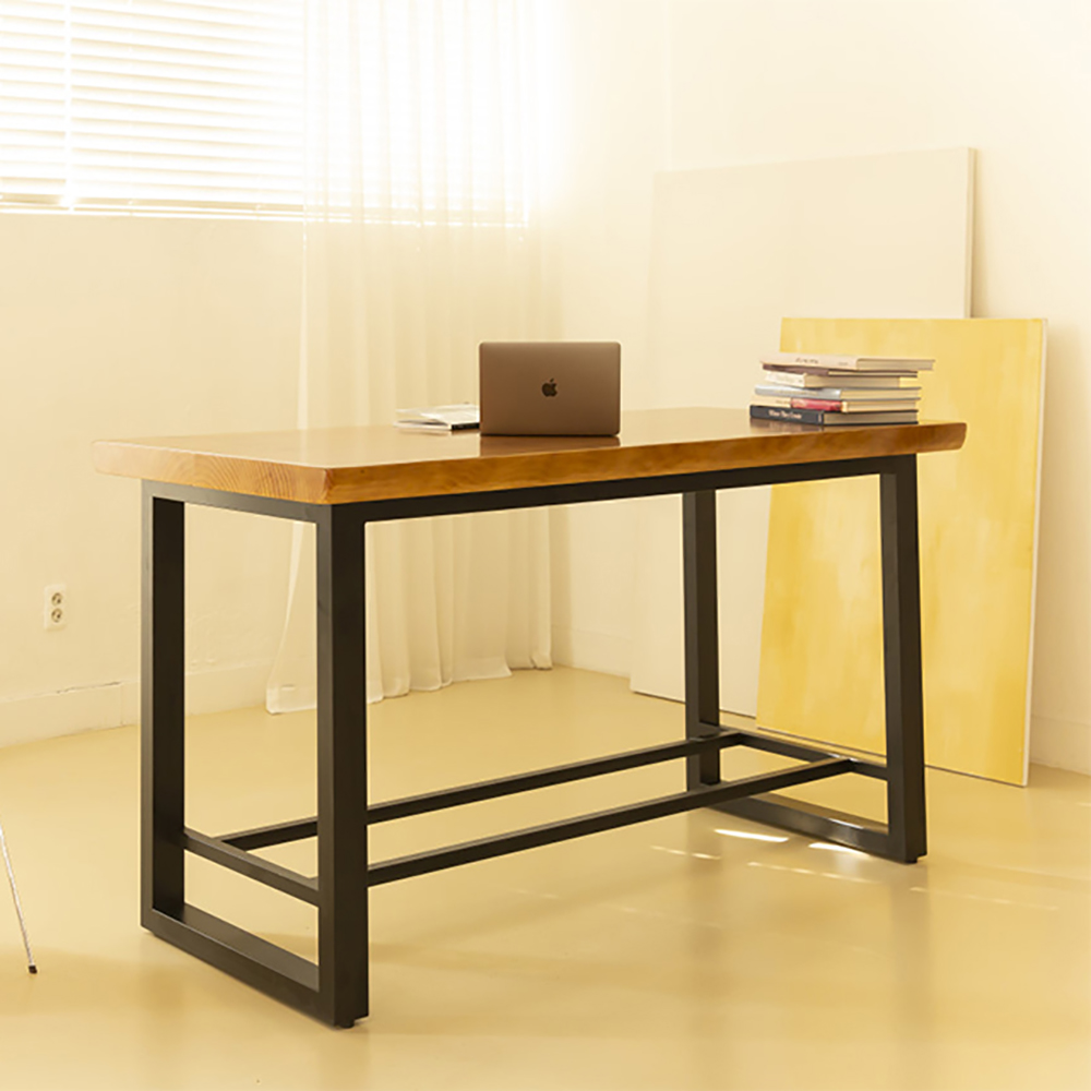 [뉴송 우드슬랩] 오피스 테이블 / H다리  오피스책상 (홈카페 스타벅스테이블)