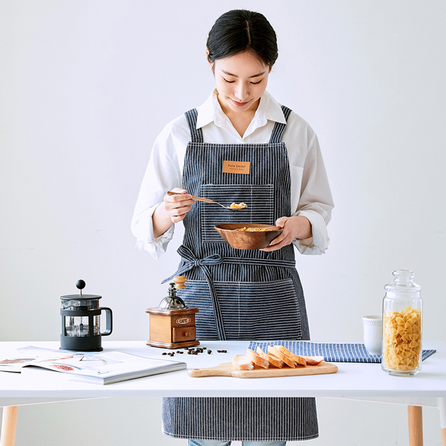 팜데코 스트라이프 플로리스트 앞치마 바리스타 - 상세 이미지 3