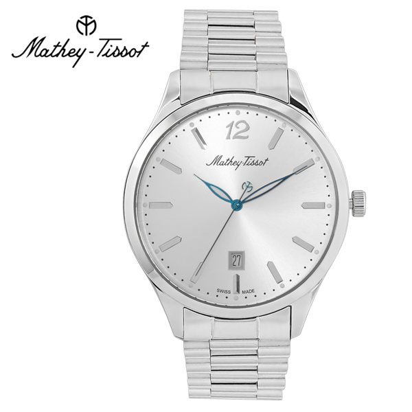 [본사정품] 스위스 메티티솟 H411MAS 남성 메탈밴드시계