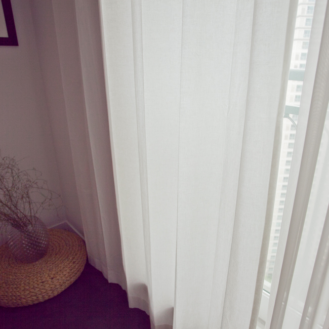 바이아미 소프트 광목 무지 순면 안방 커튼 아이방