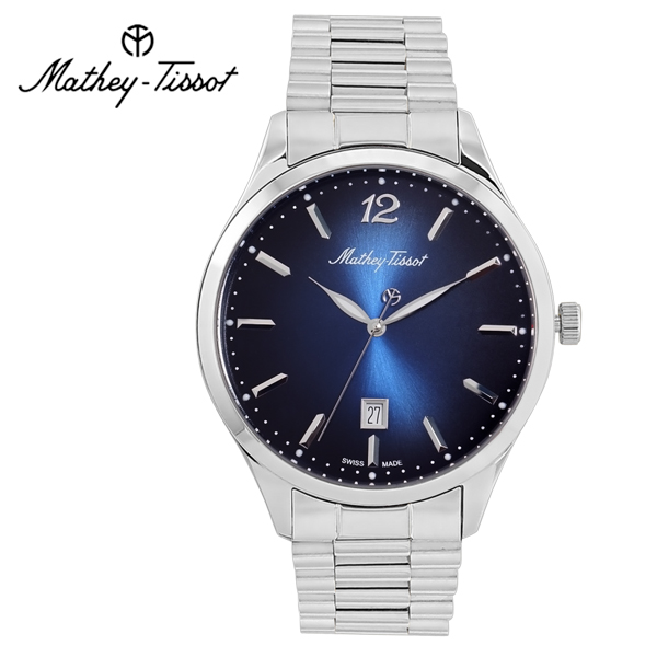 [본사정품] 스위스 메티티솟 H411MABU 남성 메탈밴드시계