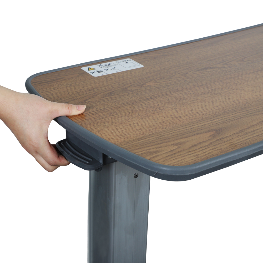 높이조절 이동식 테이블 침대용 병원 간이책상 요양원 식사 보조용 YB-O1004