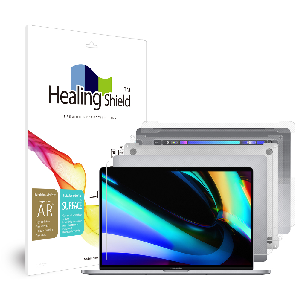 맥북 프로 2019 16 고화질 액정보호필름 1매 외부3종 세트 - 상품 이미지