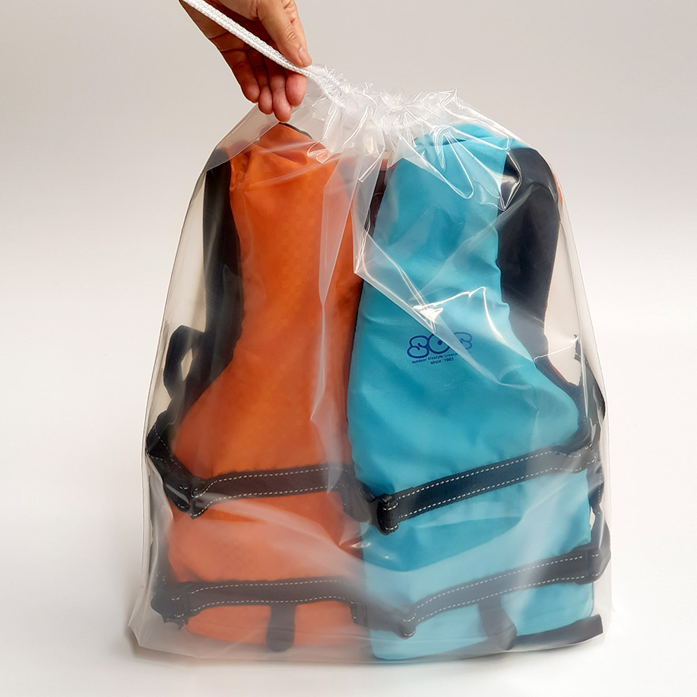 끈다리 50x60cm 1장 대형비닐봉투 투명 큰 끈조임 봉지 5호 - 메인 이미지