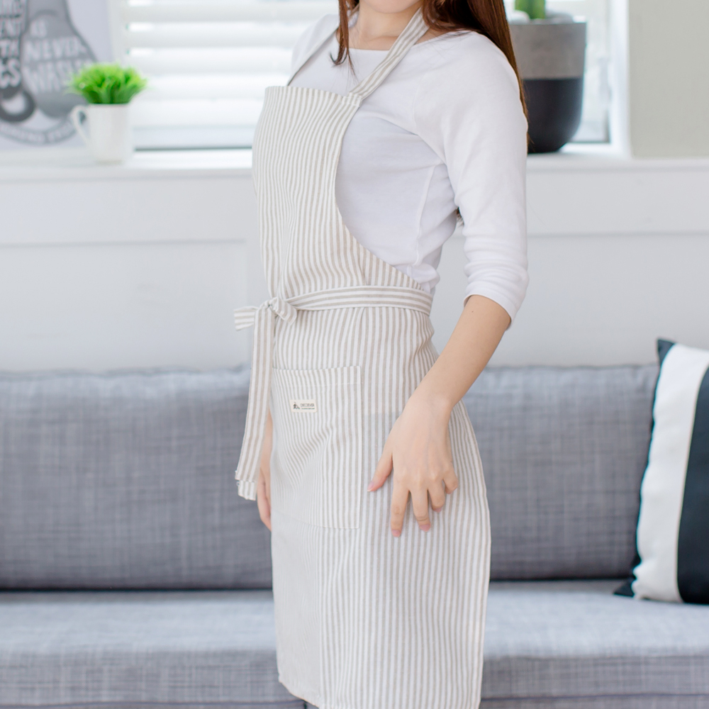 가볍고 시원한 린넨앞치마 스트라이프 공방 여름앞치마