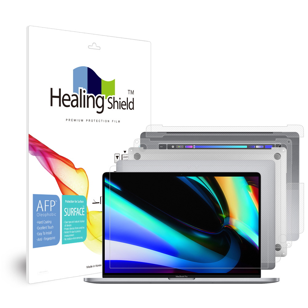 맥북 프로 2019 16 올레포빅 고광택 액정보호필름 1매 외부3종 세트 - 상품 이미지