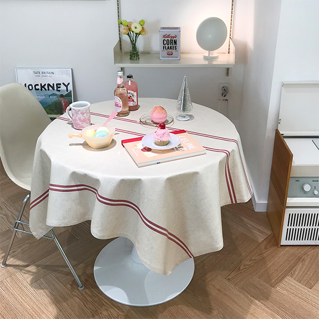 레드라인 방수 식탁보 테이블보 캠핑 홈카페 4인6인 백일 돌상 95X115cm