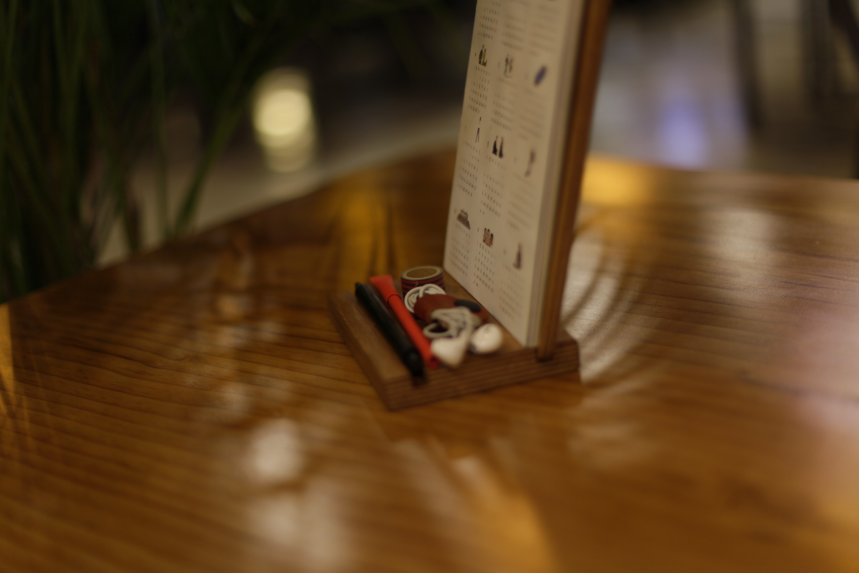 [앙스] A5 우드 클립보드 메뉴판 카페 레스토랑 스탠드 메뉴판