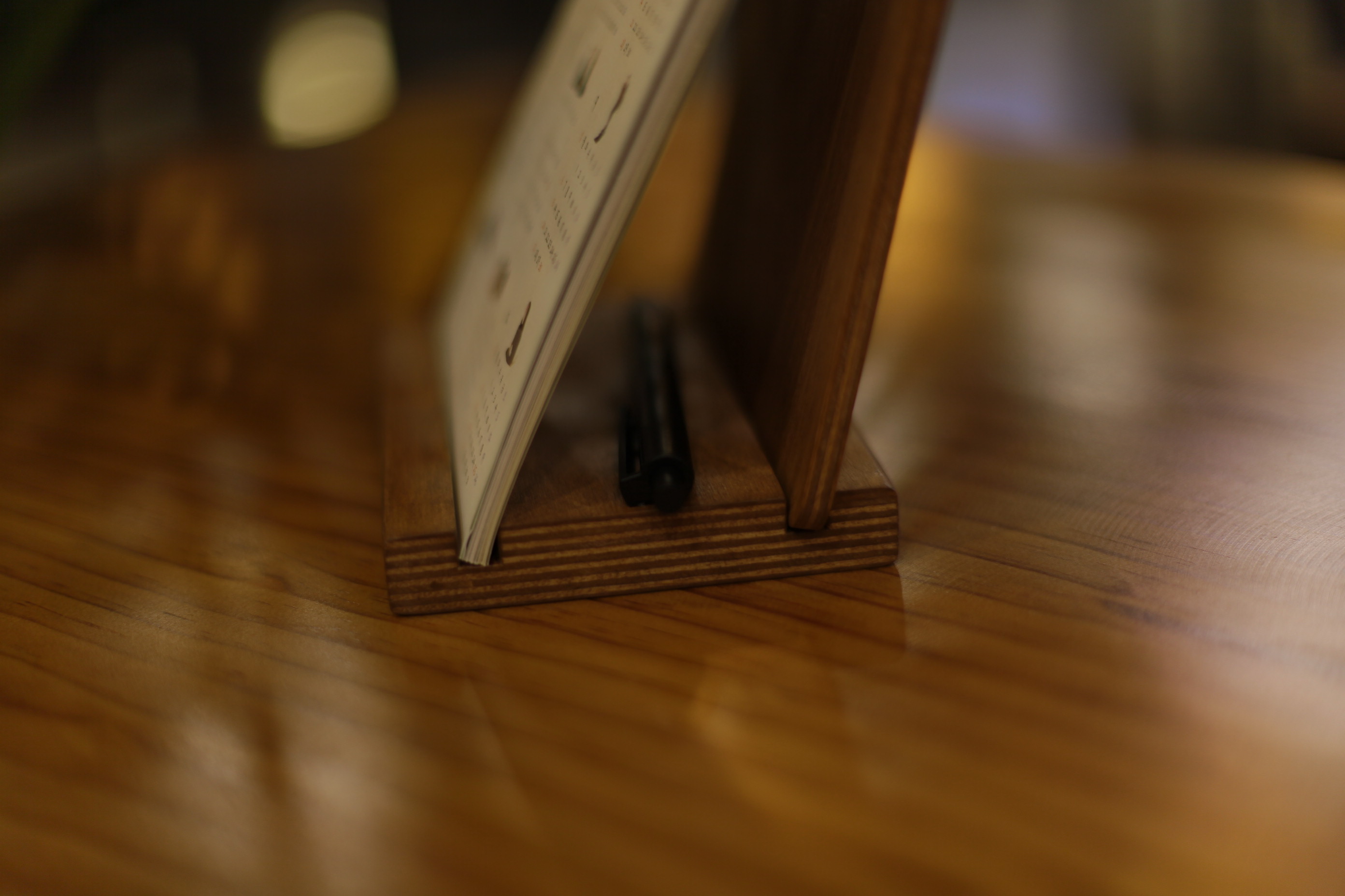 [앙스] A5 우드 클립보드 메뉴판 카페 레스토랑 스탠드 메뉴판