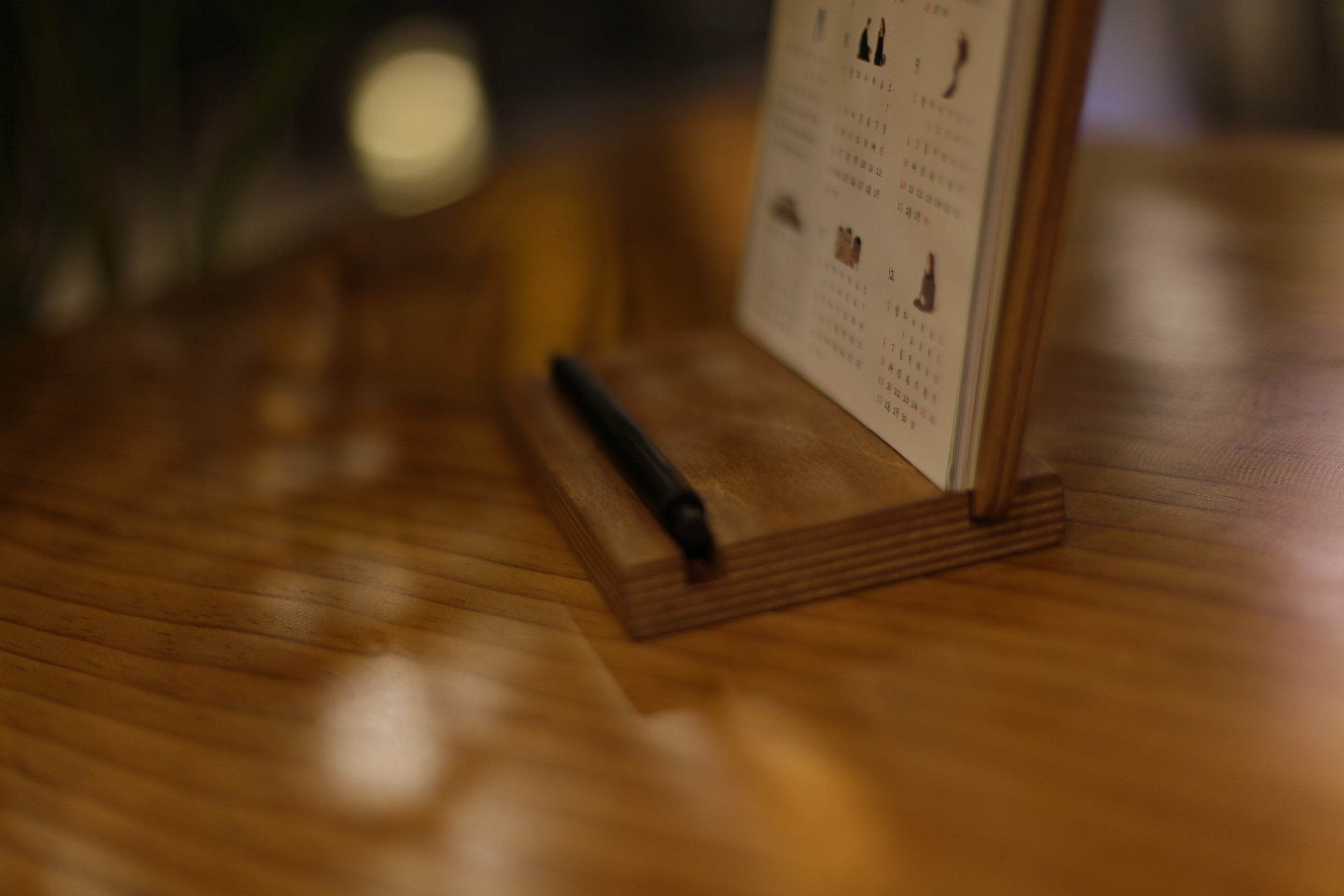 [앙스] A5 우드 클립보드 메뉴판 카페 레스토랑 스탠드 메뉴판