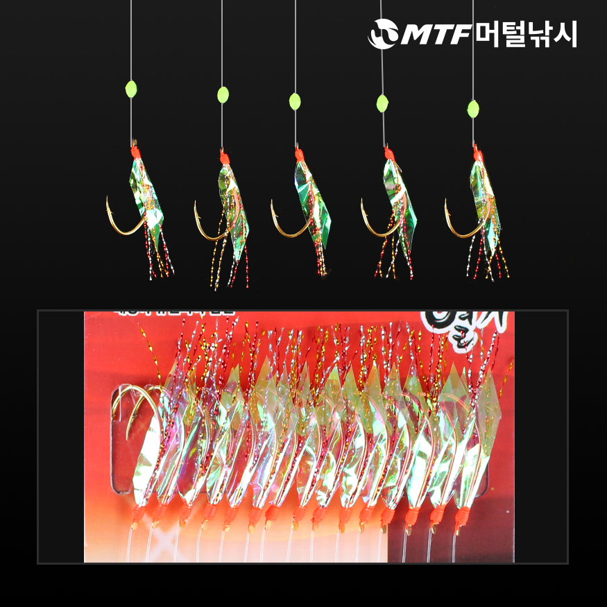 해동 원샷 회전 열기 볼락 카드채비 15본 묶음바늘 HA-1305 - 상세 이미지 2