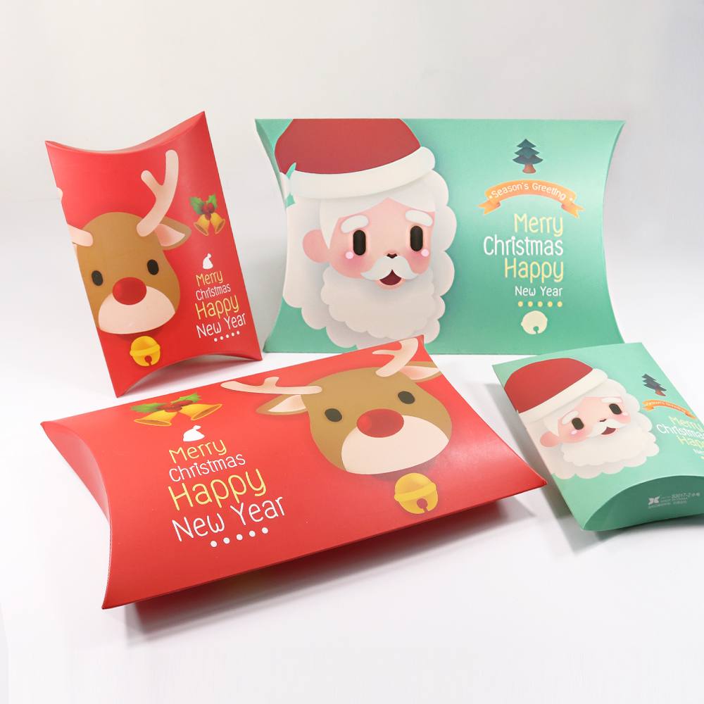 니즈엘 성탄절 선물 상자 어린이집 답례품 기프티백 XMAS 반달상자(대), 레드 10장 - 상세 이미지 2
