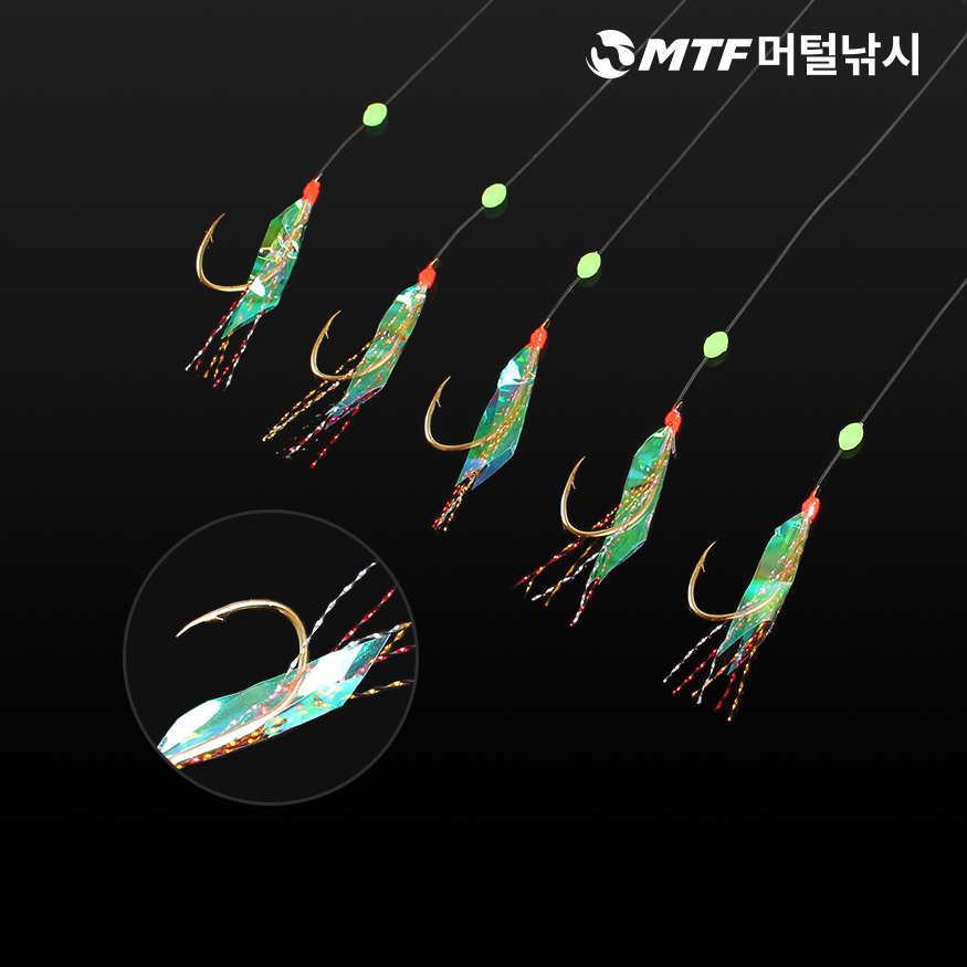 해동 원샷 회전 열기 볼락 카드채비 15본 묶음바늘 HA-1305 - 상세 이미지 3