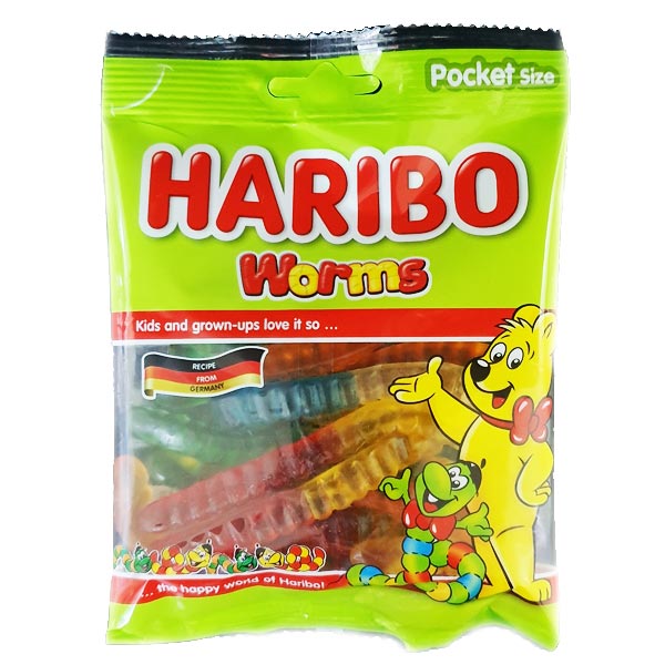 하리보 웜즈 구미 지렁이 모양 젤리 100g - 메인 이미지
