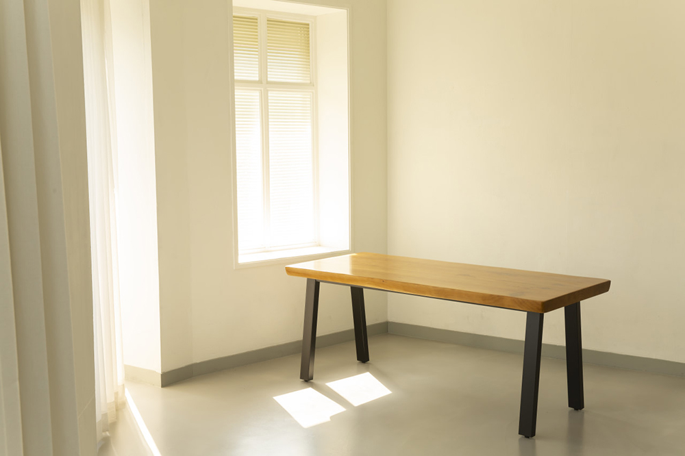 [뉴송 우드슬랩] 원목식탁 / A다리 개방형 (우드슬랩테이블 스타벅스식탁)