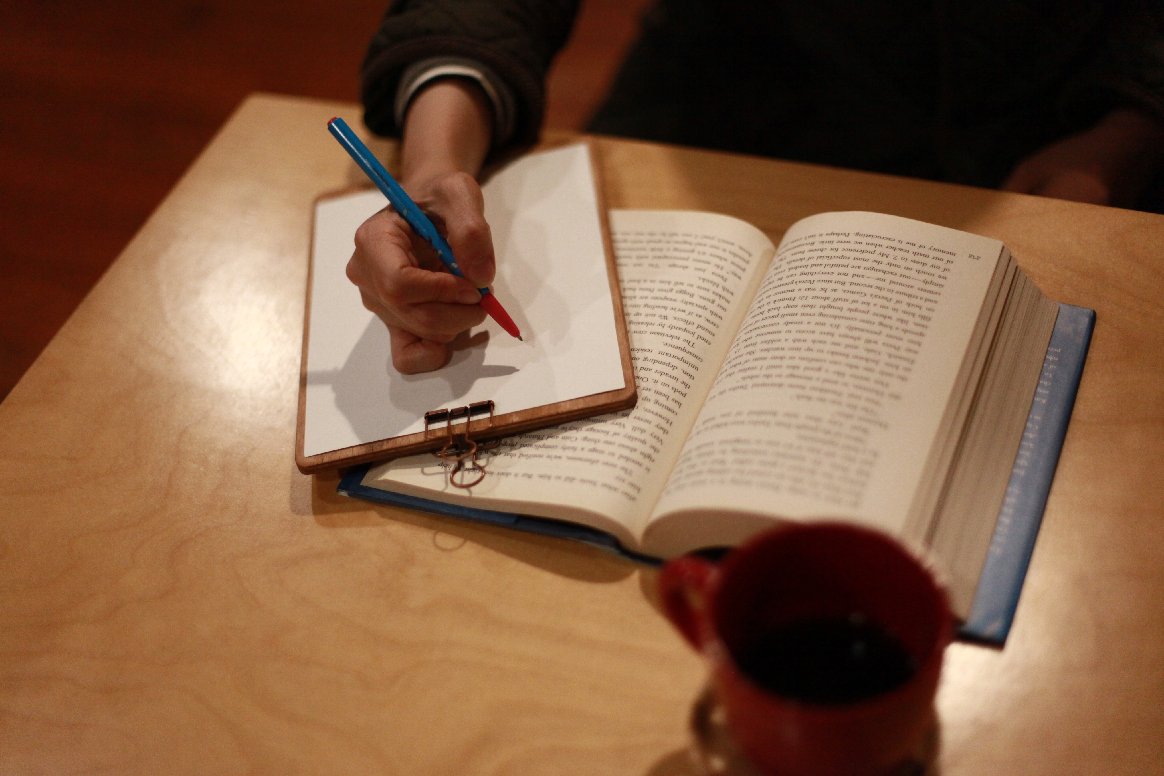 [앙스] A5 우드 클립보드 메뉴판 카페 레스토랑 스탠드 메뉴판