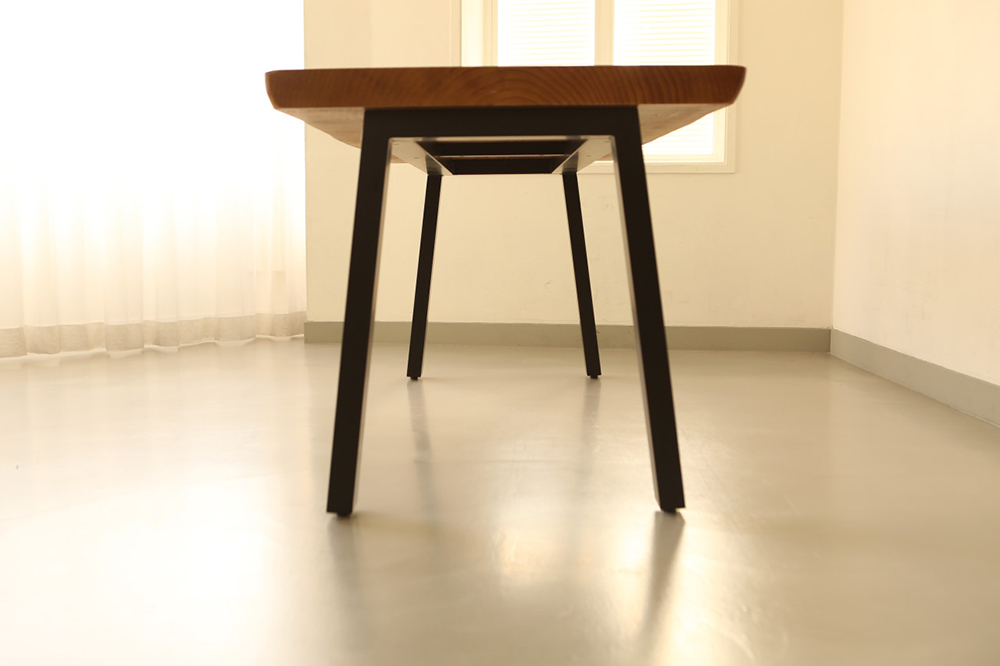 [뉴송 우드슬랩] 원목식탁 / A다리 개방형 (우드슬랩테이블 스타벅스식탁)