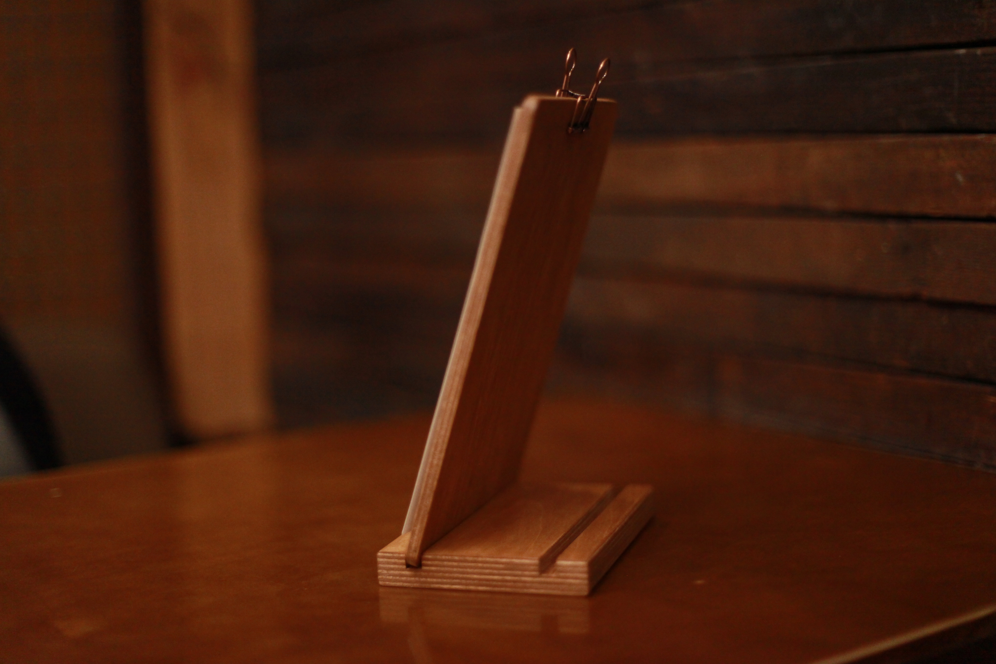 [앙스] A5 우드 클립보드 메뉴판 카페 레스토랑 스탠드 메뉴판