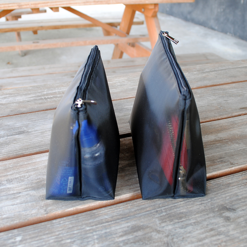 삼각 사각 메쉬 파우치 미니 다용도 여행용 정리 화장품