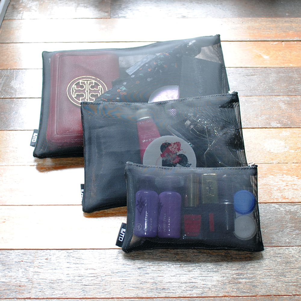 삼각 사각 메쉬 파우치 미니 다용도 여행용 정리 화장품