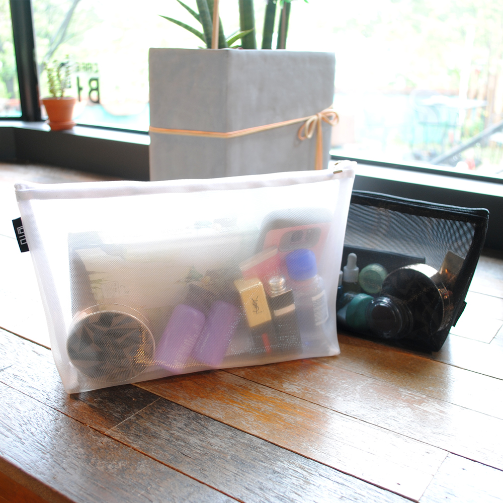 삼각 사각 메쉬 파우치 미니 다용도 여행용 정리 화장품