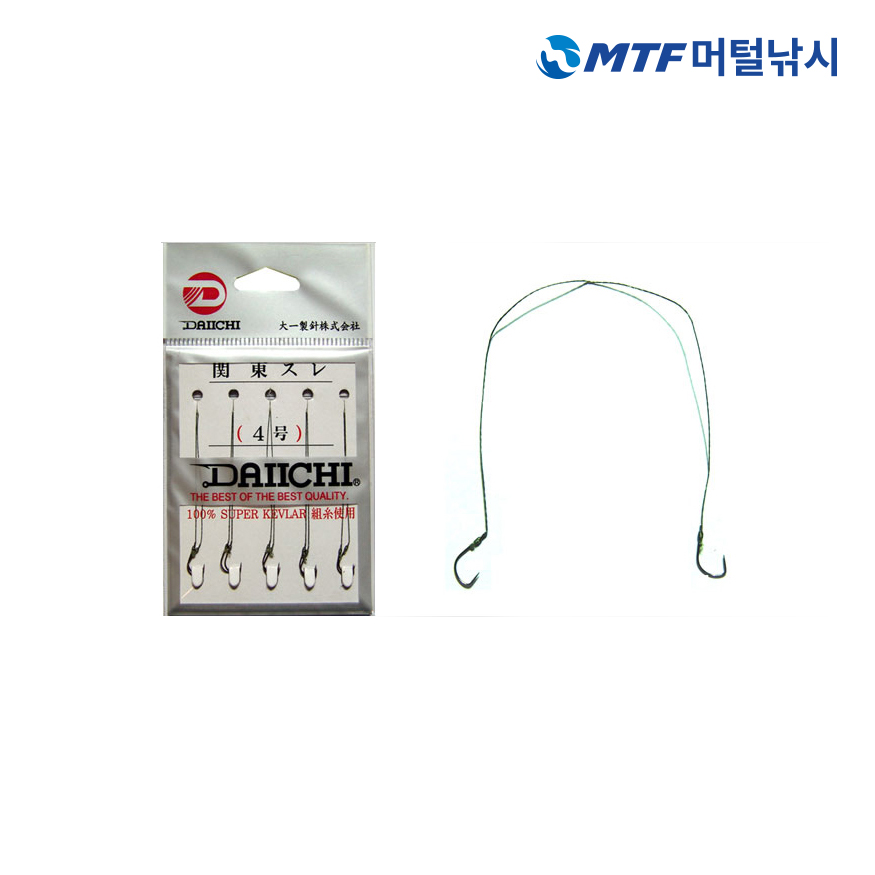 다이치 2본 묶음 민물 낚시 무미늘 바늘 - 상품 이미지