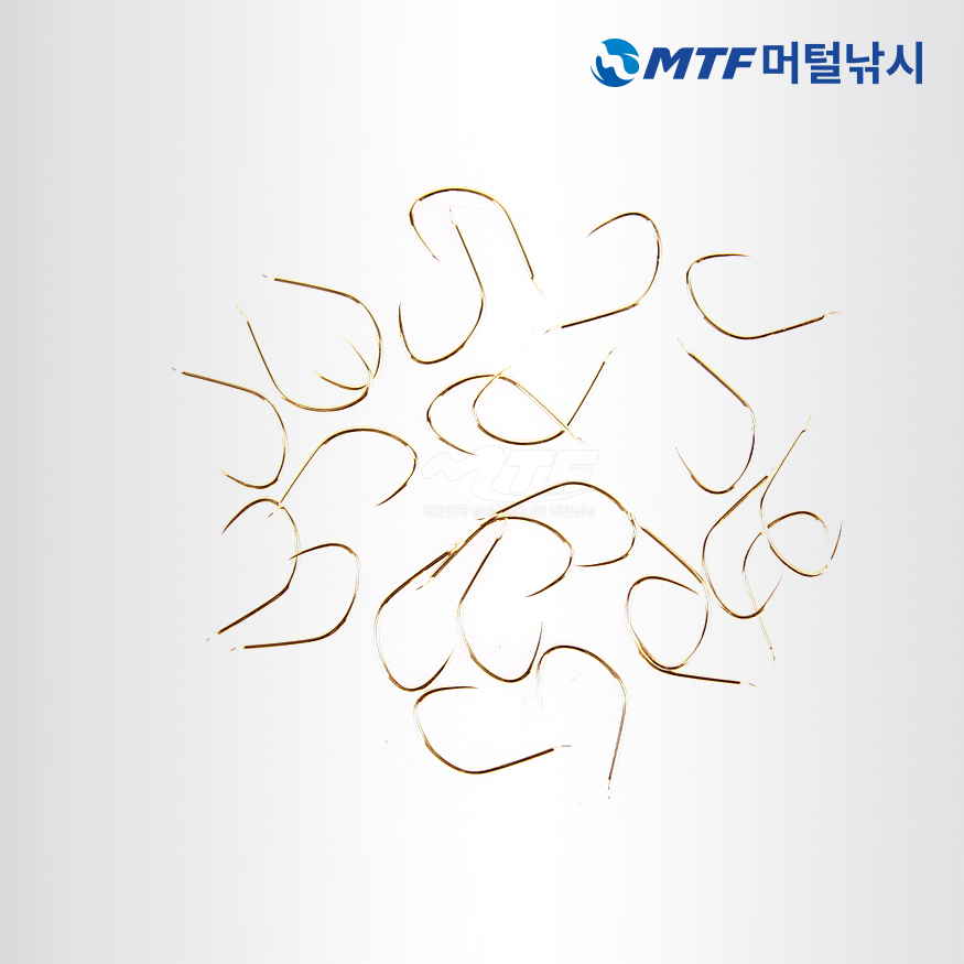 다이치 만능 금 헤라 스레 민물 낚시 바늘 덕용 금바늘 50개입 - 상세 이미지 3