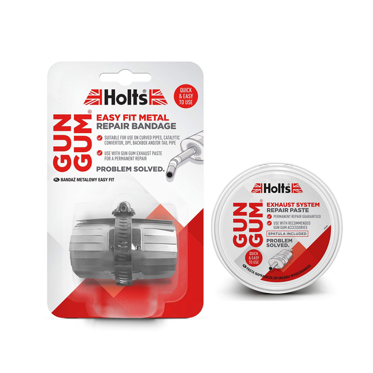Holts 건검 차량용 배기관 리페어 키트(세트) /곡선/연결부용 : 오토다이