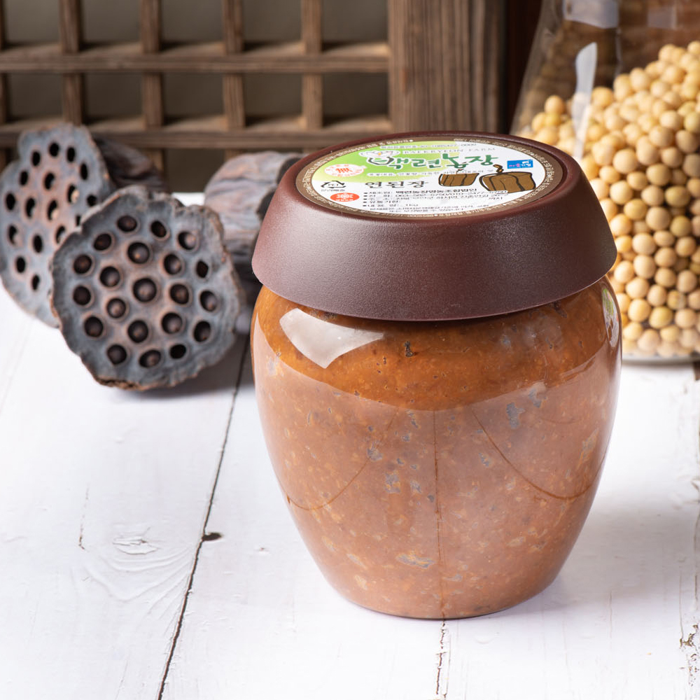 옛날 시골 국산 콩 [ 연된장 1kg ] 된장찌개 저염 한식 전통 집 재래식 된장 - 상세 이미지 2