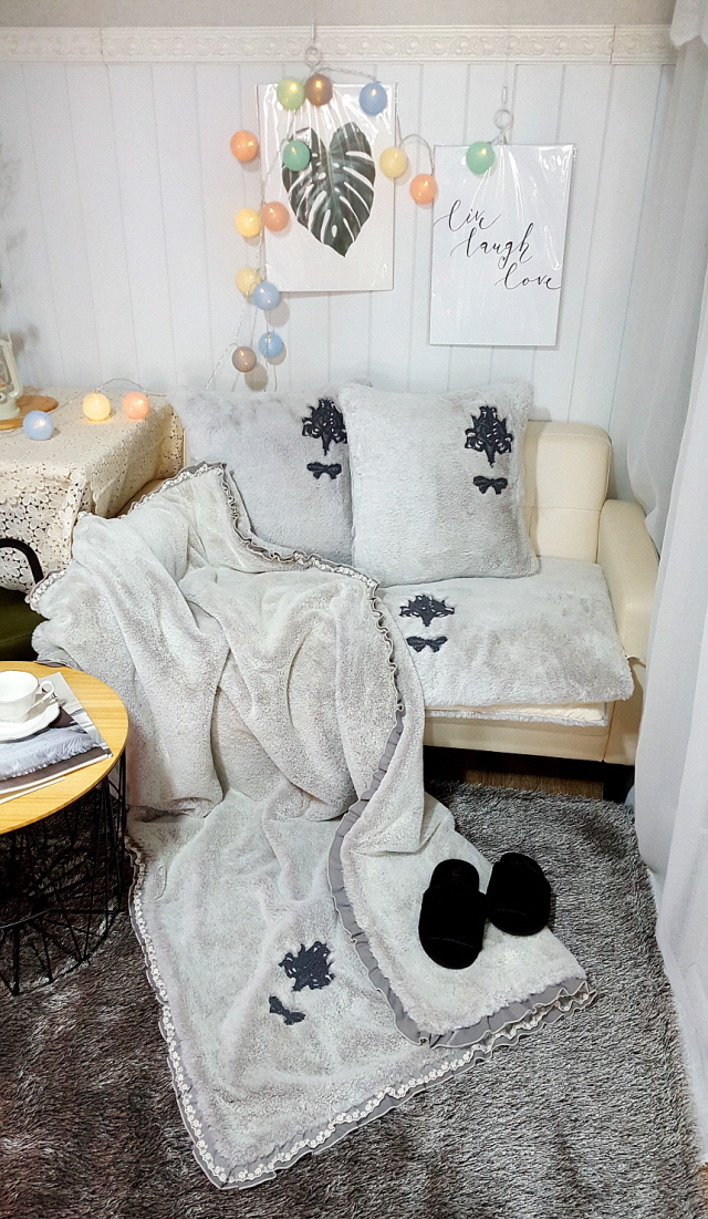 오월 두꺼운 밍크 극세사 마가렛 쇼파 담요