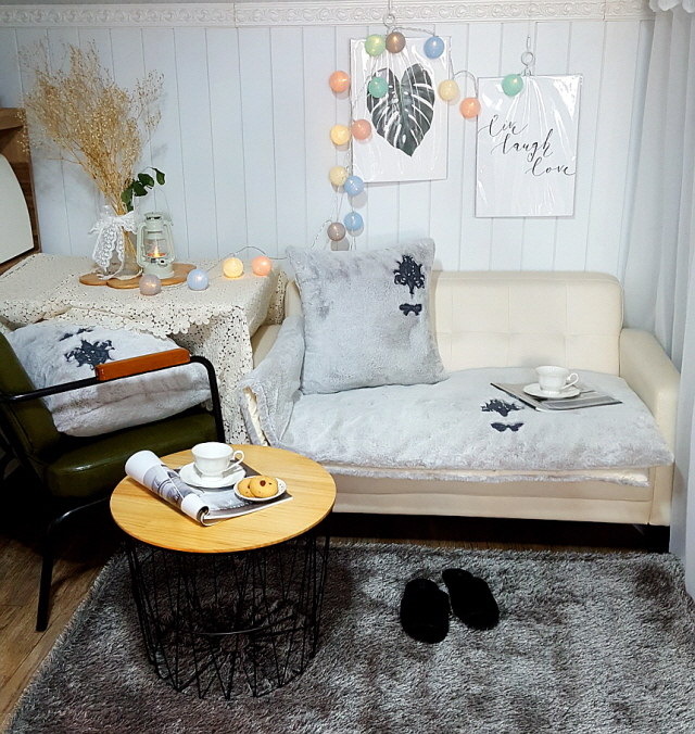 마가렛 겨울 극세사쇼파패드 3인용 4인용 돌쇼파패드 소파커버제작