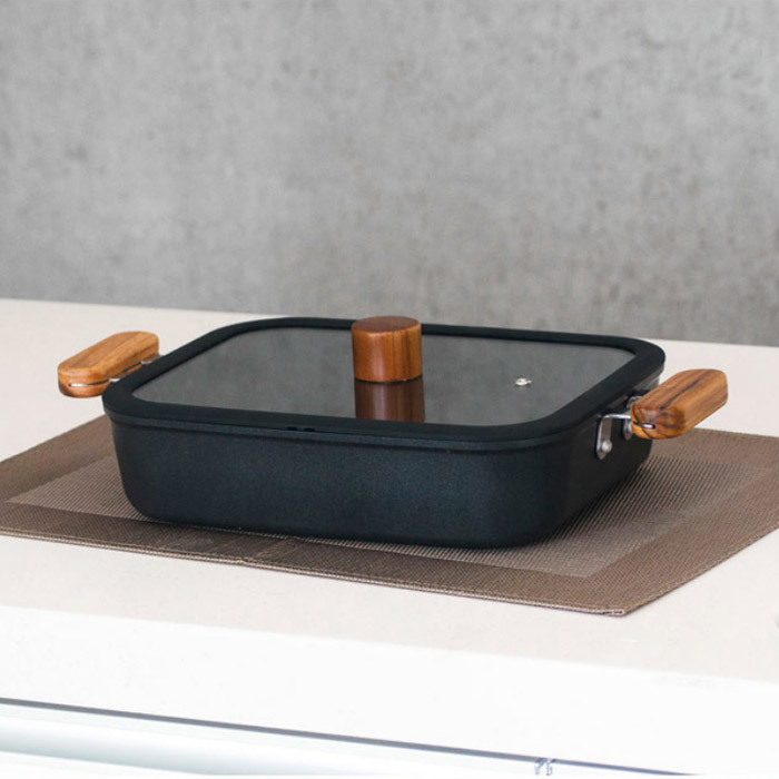 키친아트 FORT 포르트 IH 인덕션 겸용 냄비 / 사각전골 28cm