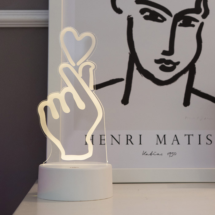 LED 아크릴 무드등 제스처 선물용 무드 조명