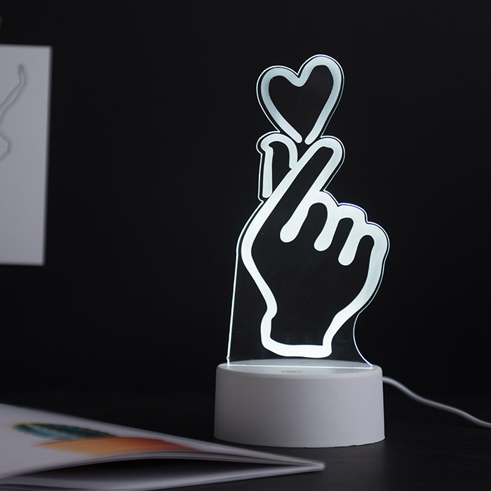 LED 아크릴 무드등 제스처 선물용 무드 조명