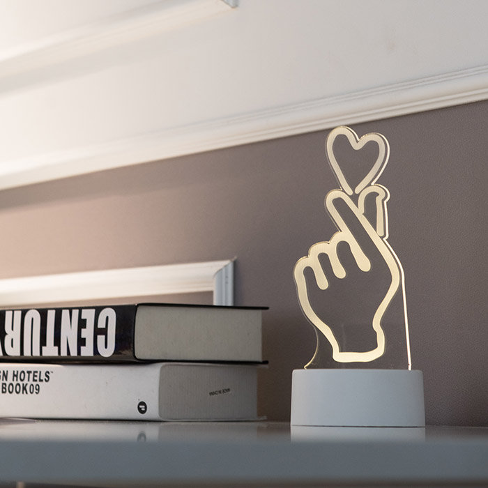 LED 아크릴 무드등 제스처 선물용 무드 조명