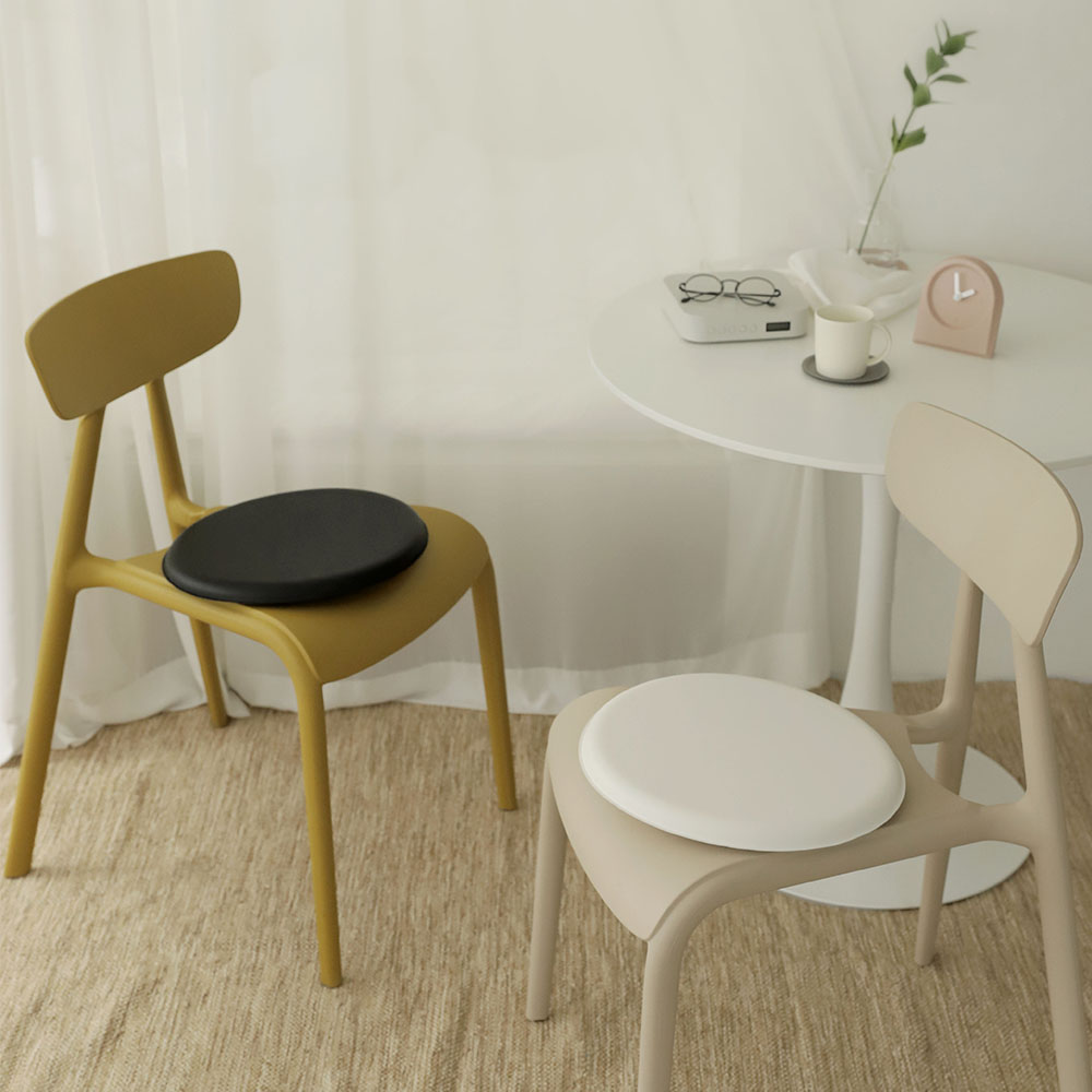 가죽 원형방석 식탁의자 벤치의자 방석