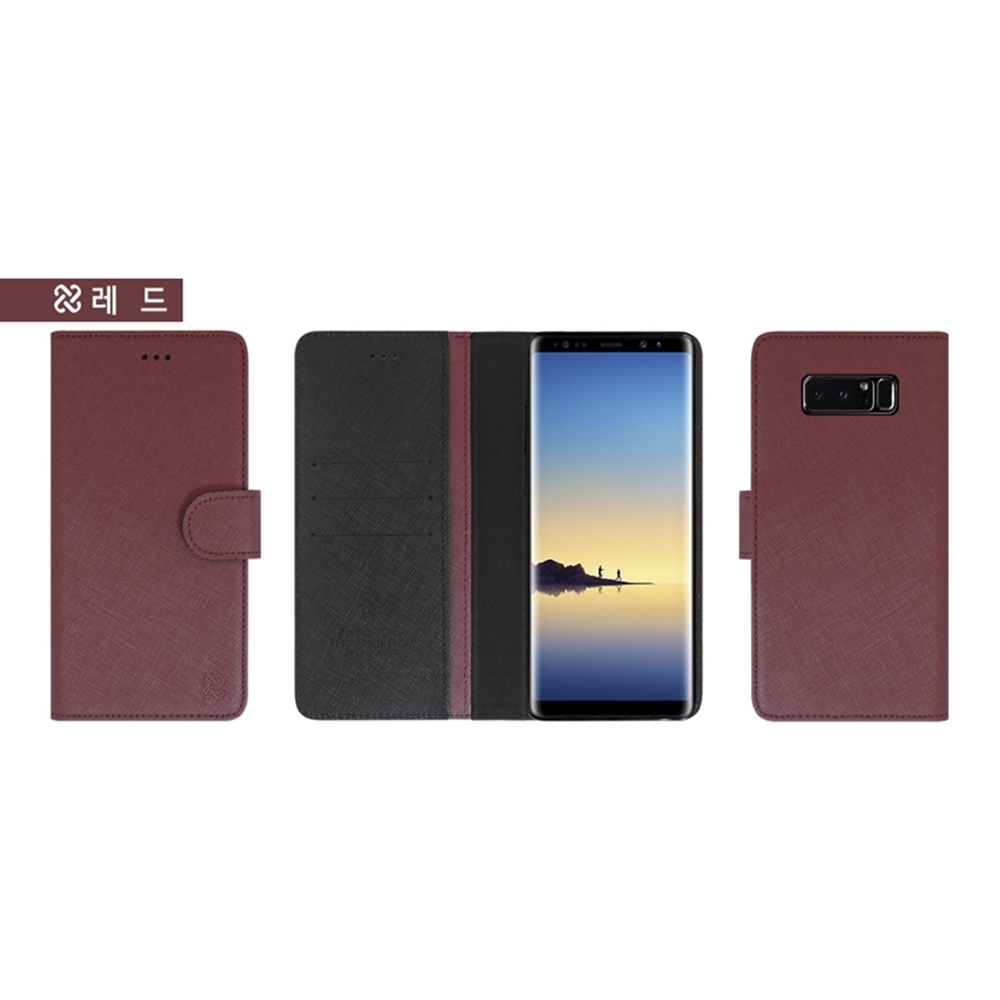 카일 사피아노 천연소가죽 지갑 다이어리 케이스 레드, 갤럭시A25 - 상세 이미지 5