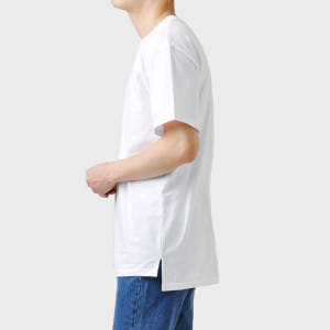 텐터 무지 레이어드 반팔 티셔츠 흰티 면티 (빅사이즈, 남녀공용) 착용 후기 | 사이즈/핏 총정리 - 상품 이미지 1