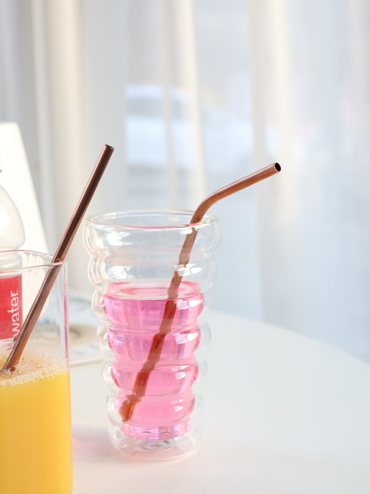 로즈골드 스텐빨대 세트 구성