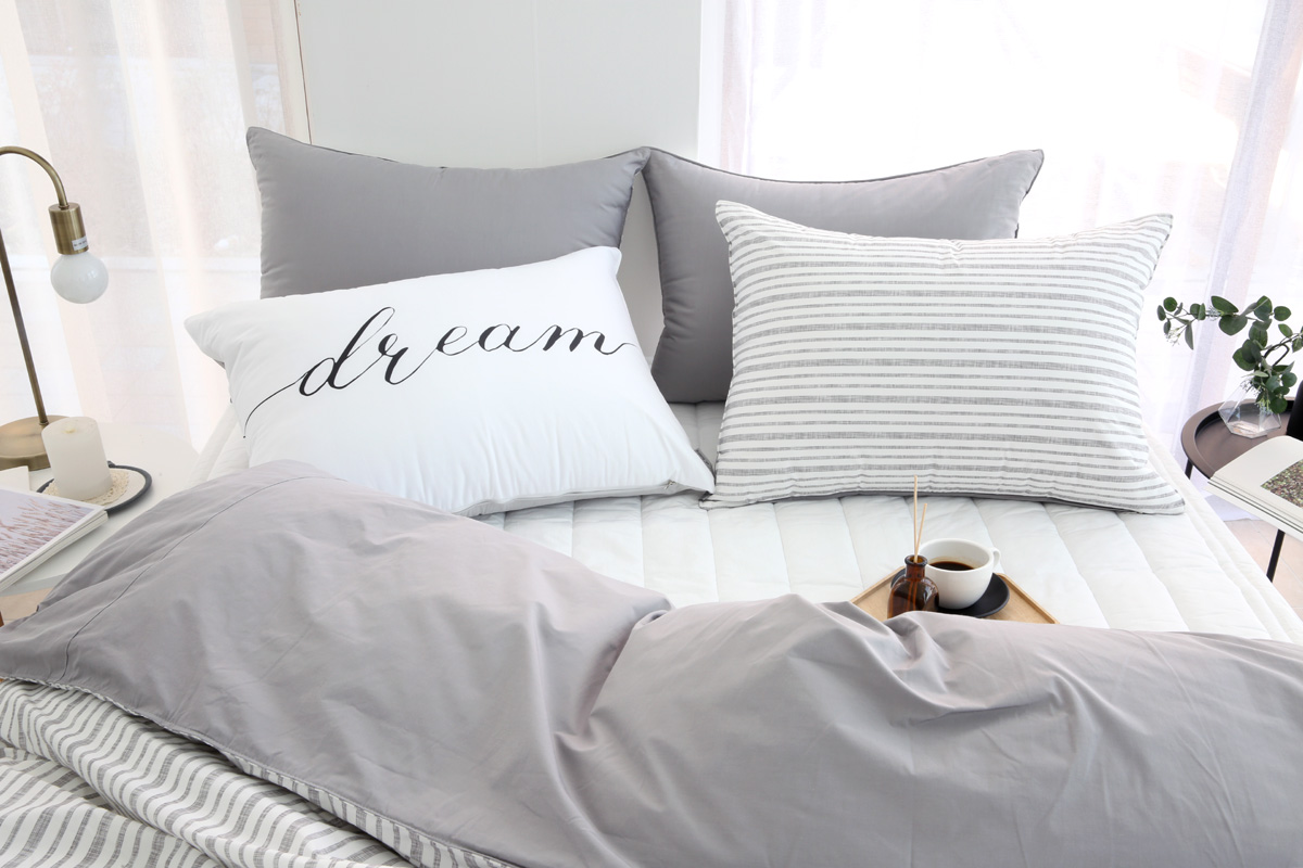 호텔침구 이불세트 코튼스트라이프 알러지케어 사계절 이불 신혼침구 Q