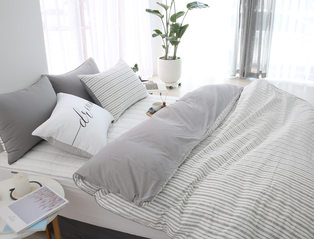 호텔침구 이불세트 코튼스트라이프 알러지케어 사계절 이불 신혼침구 Q