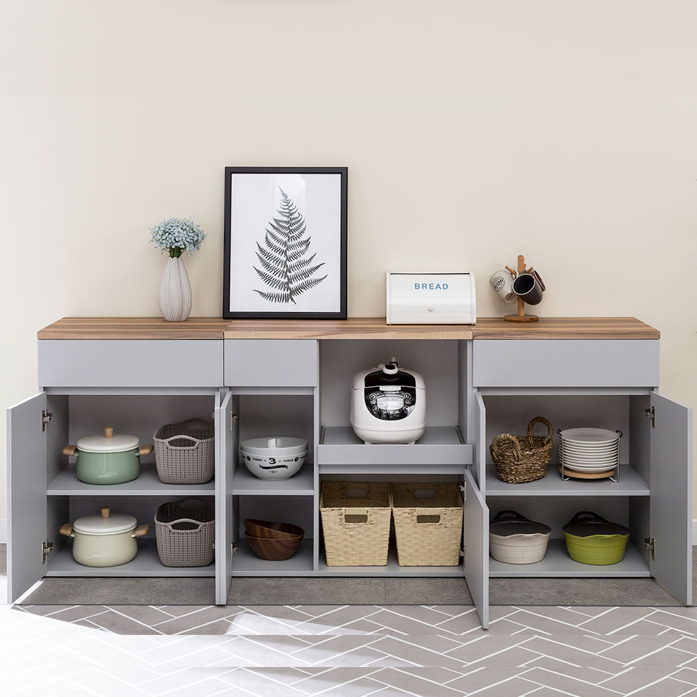 코튼 전자 렌지대 밥솥 다이 선반 수납장 밥통 정리대 렌지장