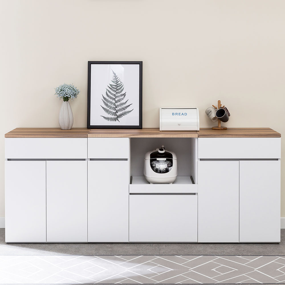 코튼 전자 렌지대 밥솥 다이 선반 수납장 밥통 정리대 렌지장