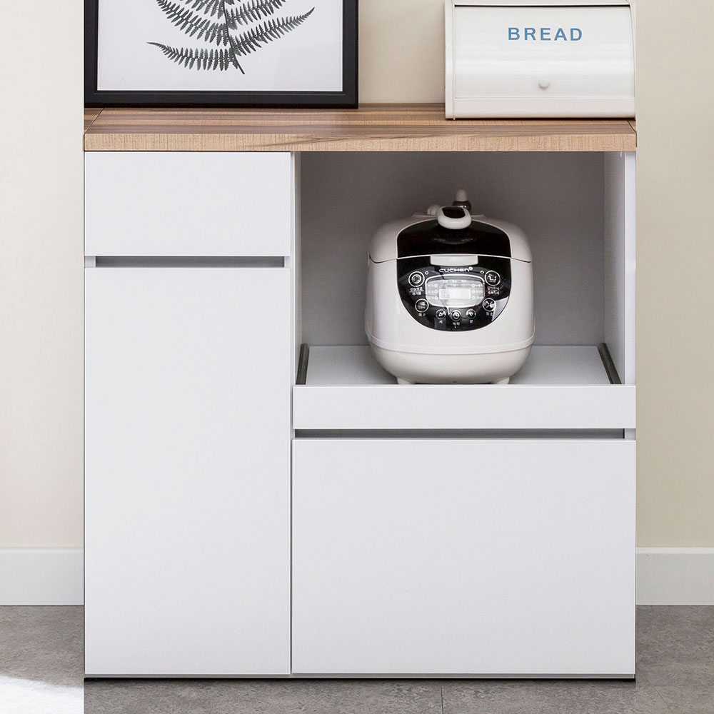 코튼 전자 렌지대 밥솥 다이 선반 수납장 밥통 정리대 렌지장