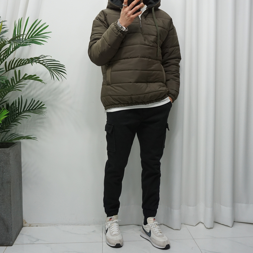 남자 옆지퍼 웰론패딩 아노락 후드점퍼 이미지 6