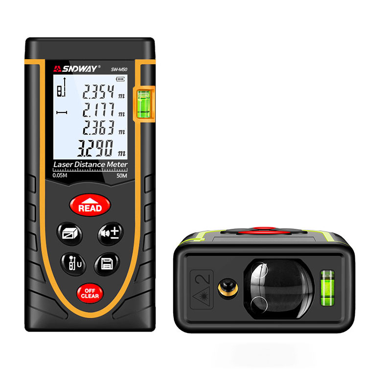 SNDWAY 레이저 거리측정기 줄자 레이저자 50m 이미지 2
