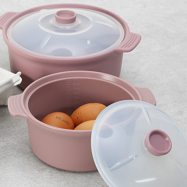 국산 실리콘 냄비 전자레인지 라면용기 계란 찜기 600ml