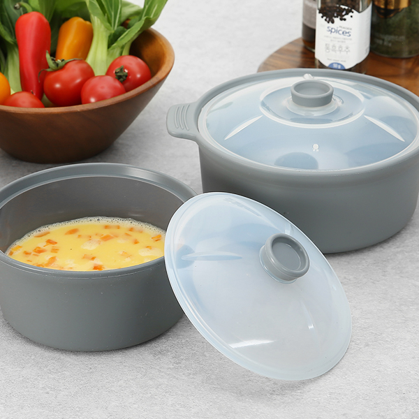 국산 실리콘 냄비 전자레인지 라면용기 계란 찜기 600ml
