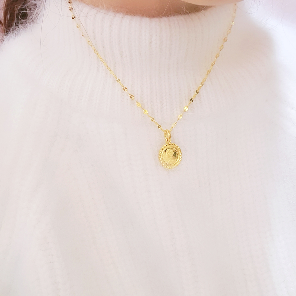 24k 순금목걸이 코인 동전 목걸이 7.5g 11.25g 18k 장식 포함