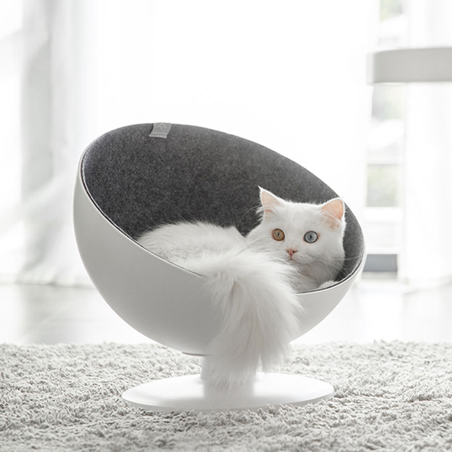 퓨리테일 고양이 강아지 회전 체어하우스